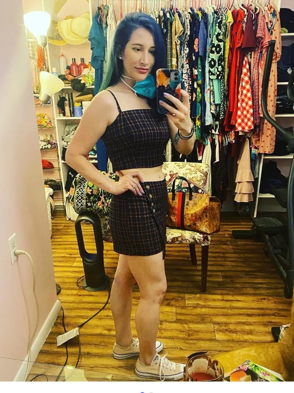 Grunge-esque Aeropostale Tank and Skort Set, Medium - Picture 2 of 8